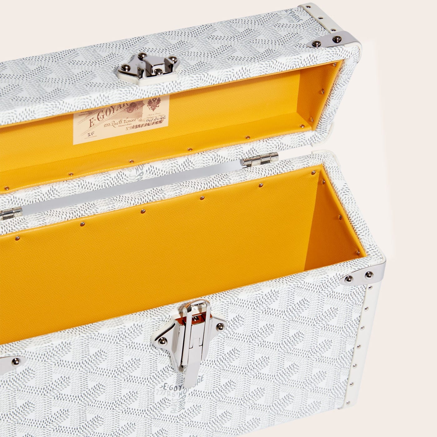 Goyard Cassette Trunk Bag White - Image 5